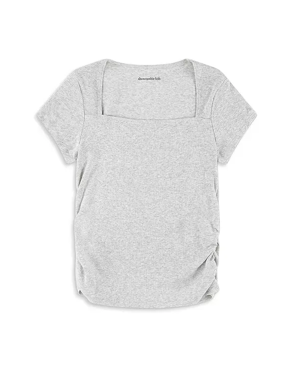 Детский топ для девочек с цветочным принтом Ava Short Sleeve Top Abercrombie Kids, Orchid Petal