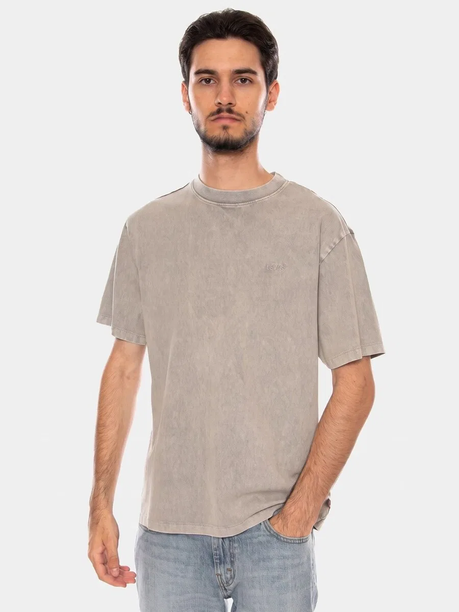 Футболка LEVI'S RED TAB VINTAGE TEE MINERAL BLACK GARMENT GREY серого цвета