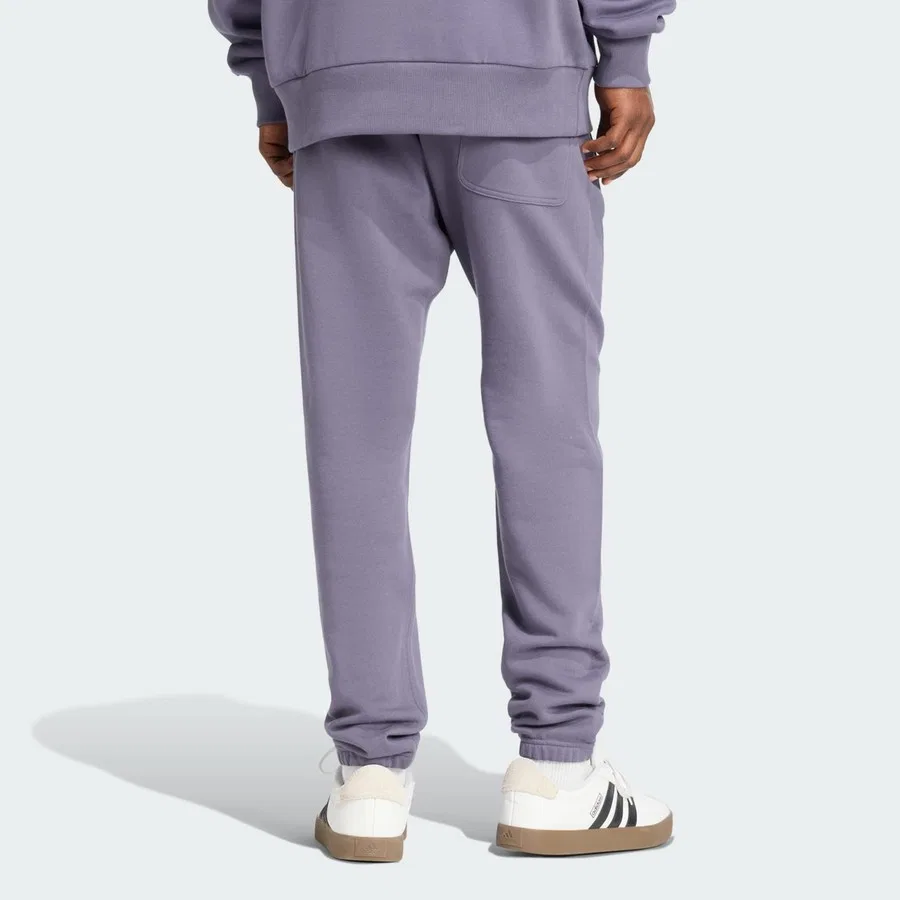 Штаны спортивные с утеплением, с зауженным кроем, модель ALL SZN French Terry Regular Tapered Pants, adidas, Фиолетовый — фото 2