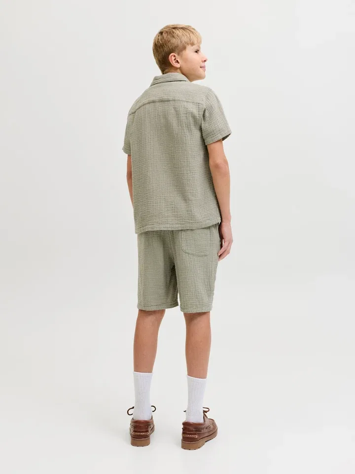 Шорты хлопковые Jaiden Jack & Jones Junior, хаки — фото 2