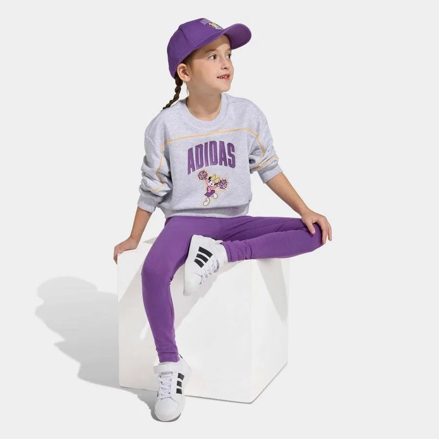 Детский спортивный костюм с принтом Disney Minnie Mouse adidas, Разноцветный — фото 3