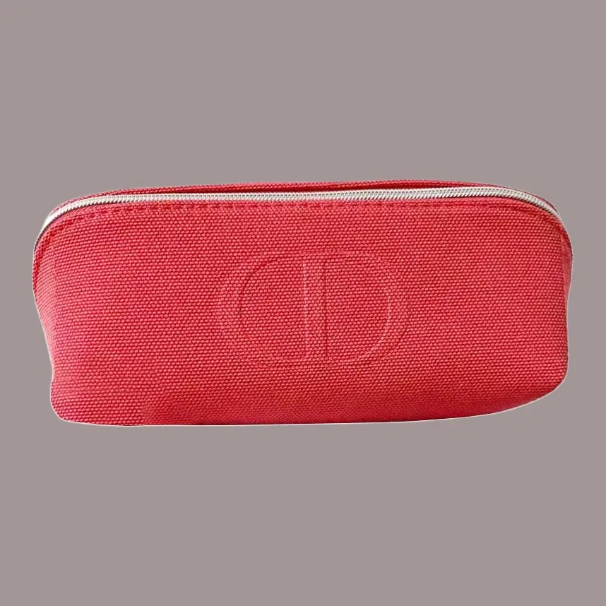 Женская косметичка многослойная Red Color Makeup Bag DIOR, Red — фото 2