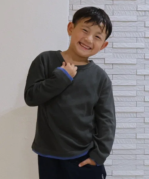 Детский лонгслив с длинным рукавомW Face KRIFF MAYER Kid's Collection, Чаркоал