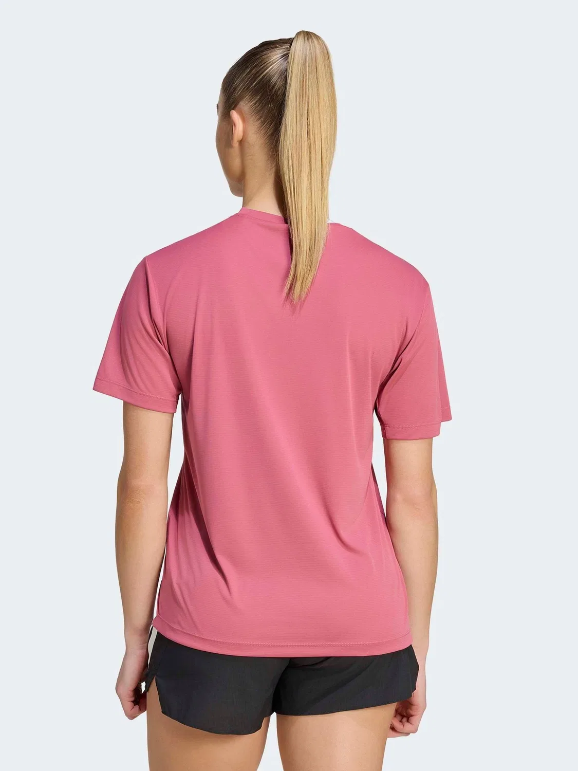 Футболка беговая Essentials adidas, темно-розовый — фото 2