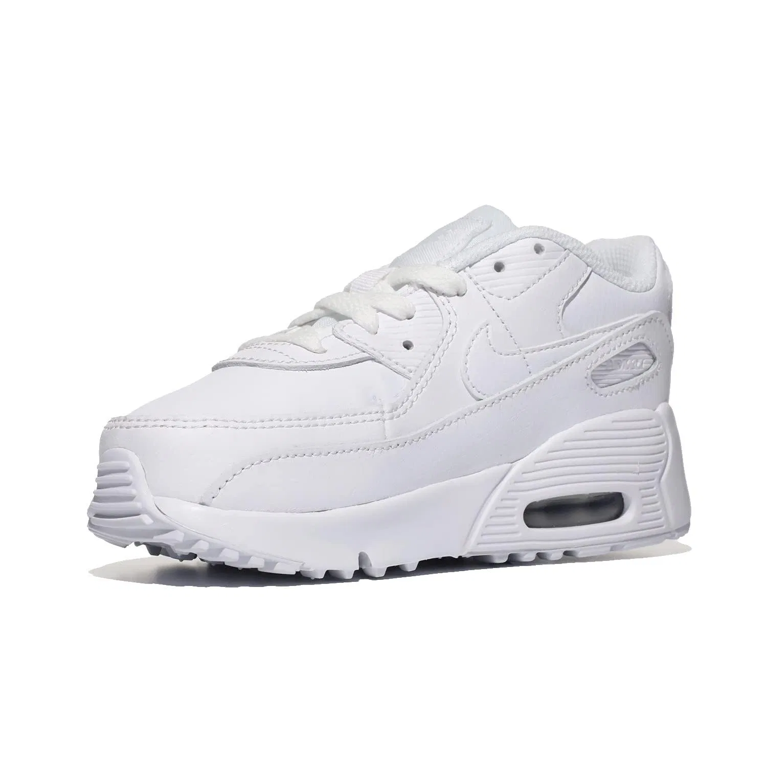 Детские кроссовки для мальчиков с амортизацией NIKE Air Max 90 LTR NIKE, White Metallic Silver White