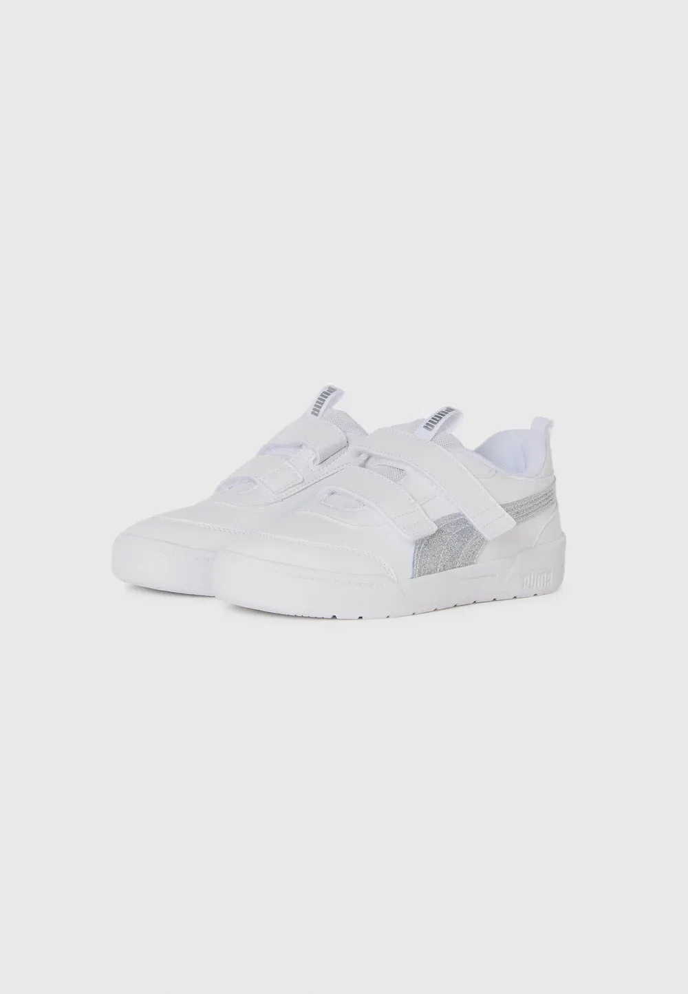 Кроссовки Multiflex 2 glitz унисекс для бега по улицам Puma, White/Silver-Coloured — фото 2