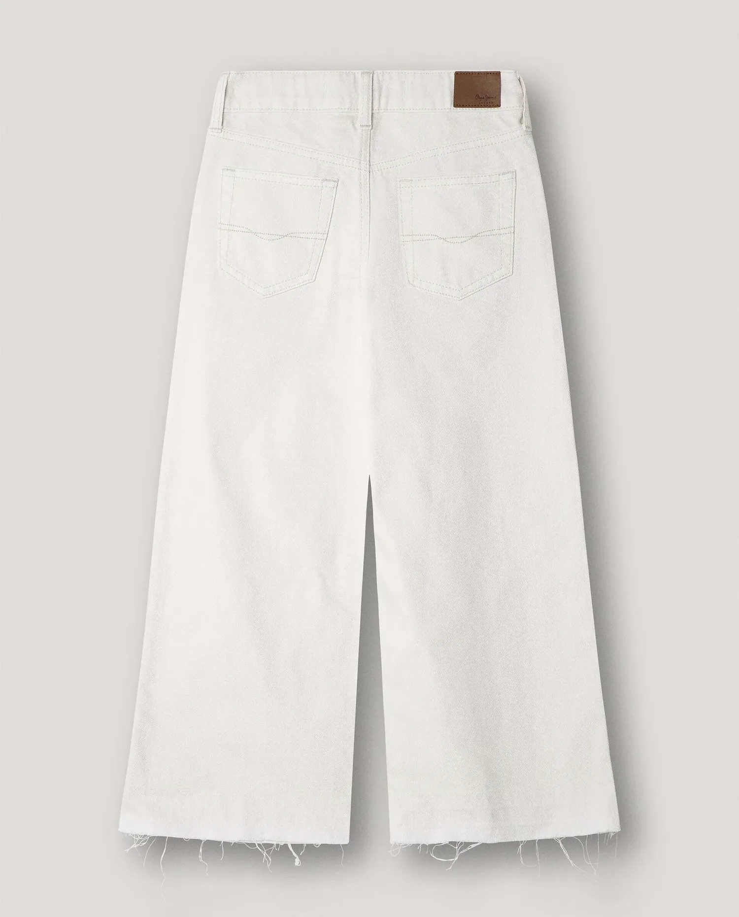 Джинсы с заклепками Wide Leg Lexy Ecru для девочки Pepe Jeans, белый — фото 3