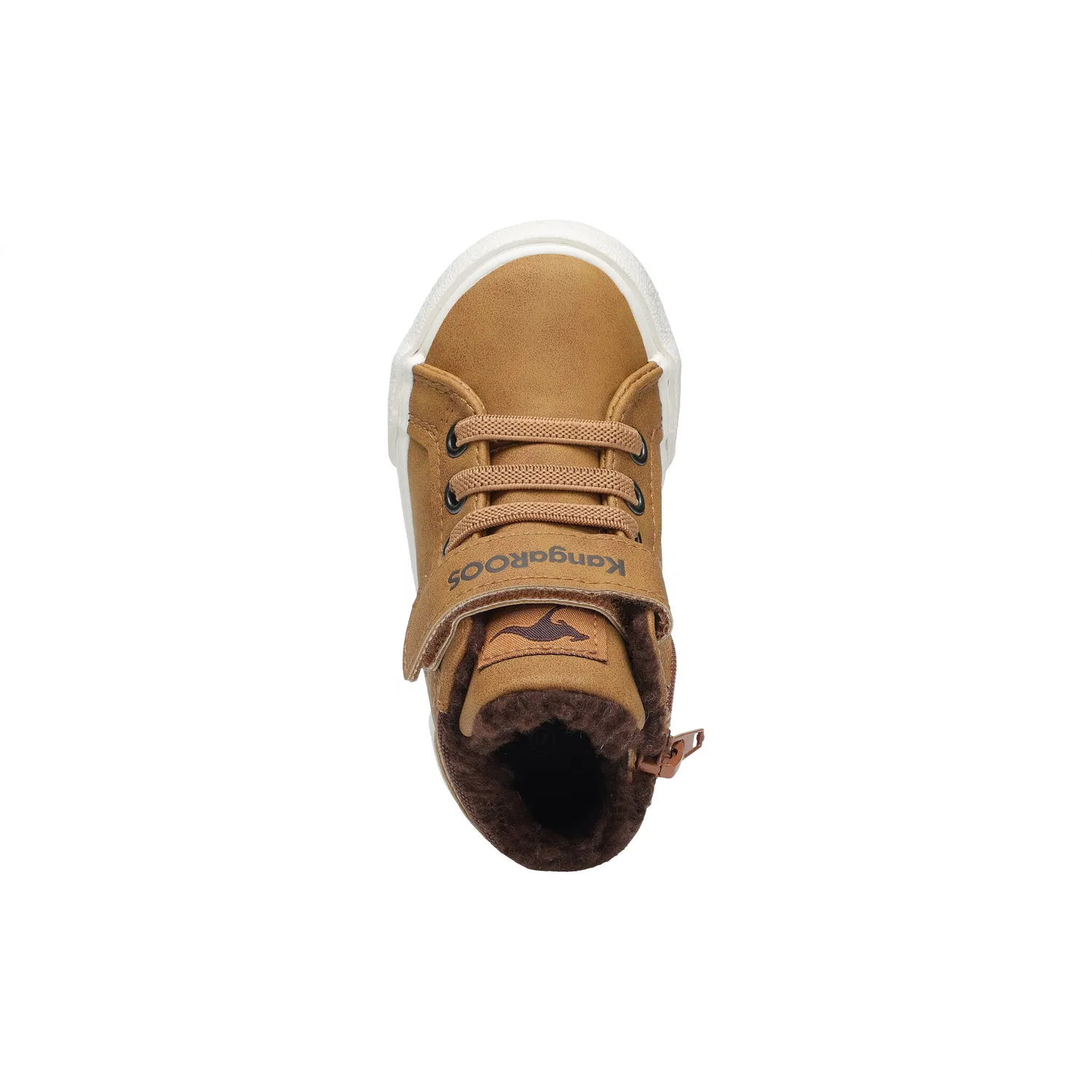Детские кроссовки с Warmfutter KangaROOS KAVU III, Tan Yellow/Coffee — фото 2