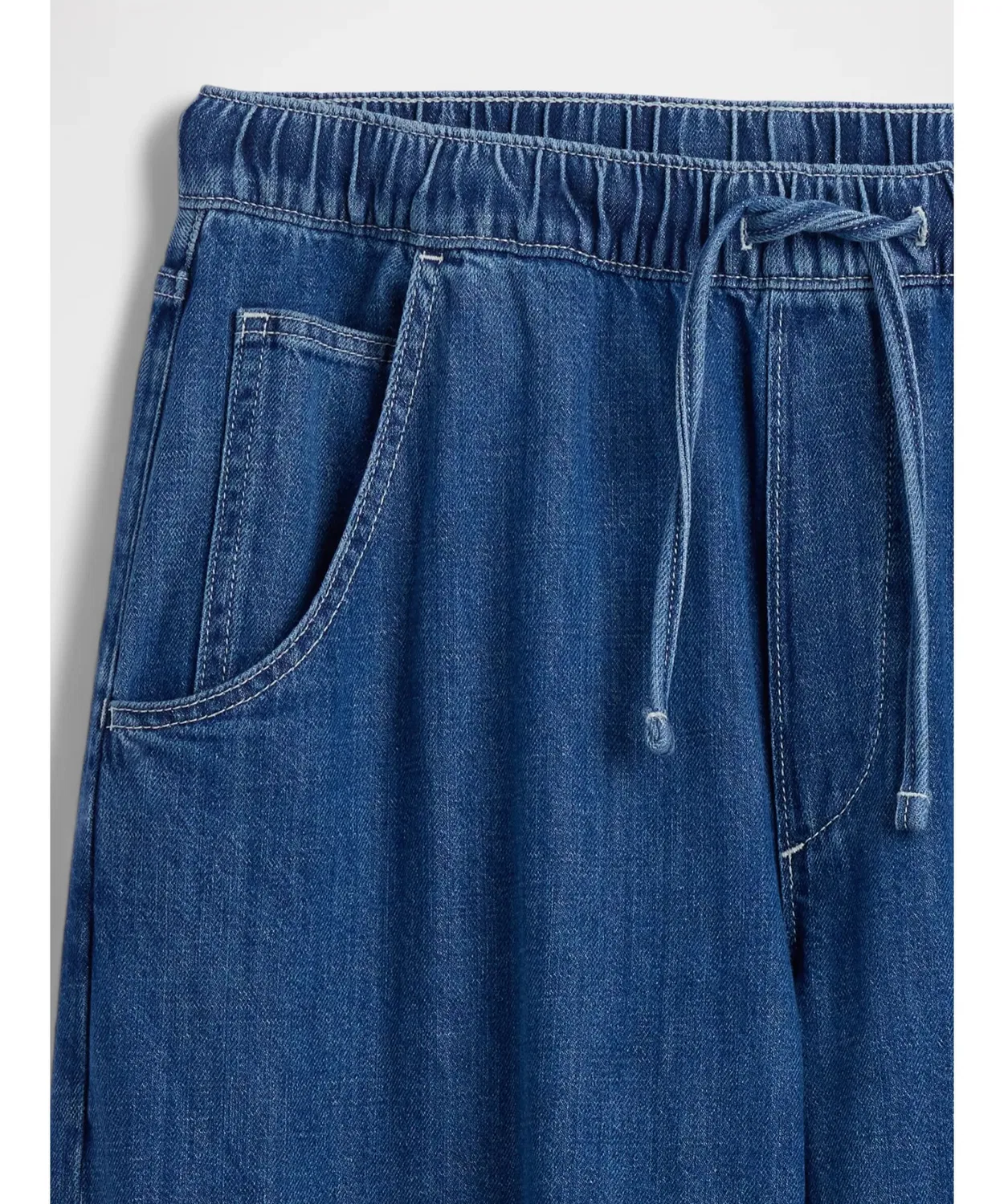 Мужские джинсы свободного кроя с резинкой на поясе Super Baggy Easy GAP, Light Indigo Blue — фото 3