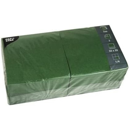 

PAPSTAR 12486 Салфетки 330 x 330 мм 3-слойные темно-зеленые