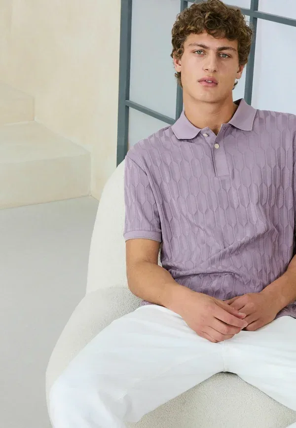 Поло маринованная мальборо Next Mauve Purple, фиолетовый — фото 4