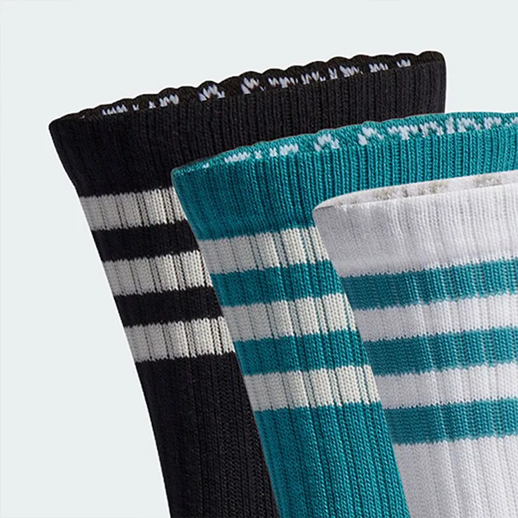 Детские гольфы до колена, комплект из 3 пар, Adidas Originals, Black/Green/White — фото 4