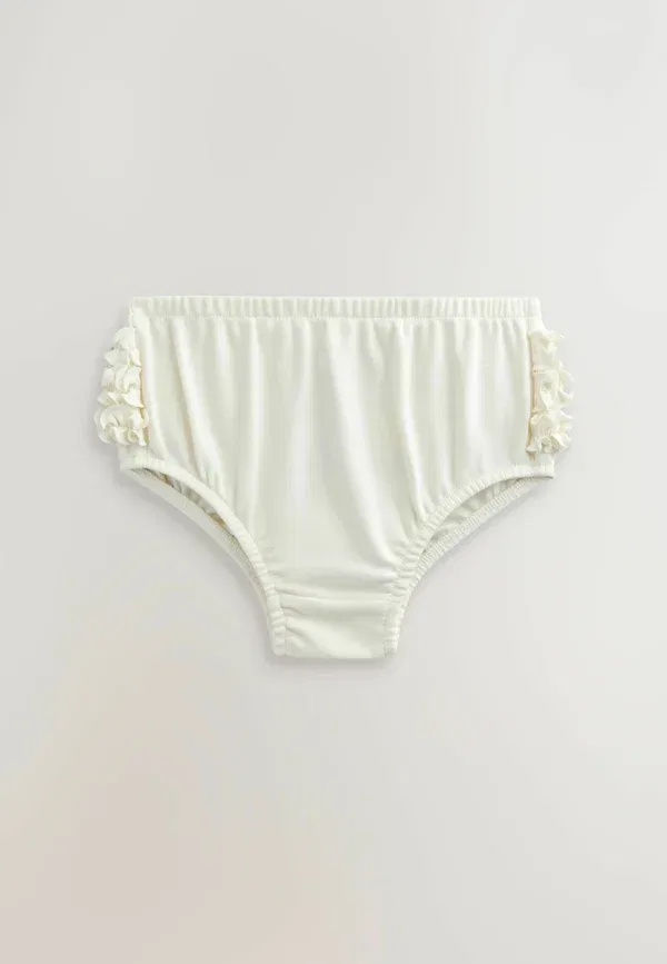 Комплект трусов 3 шт, хлопок, Knickers, Next, cream frill, кремовый — фото 3