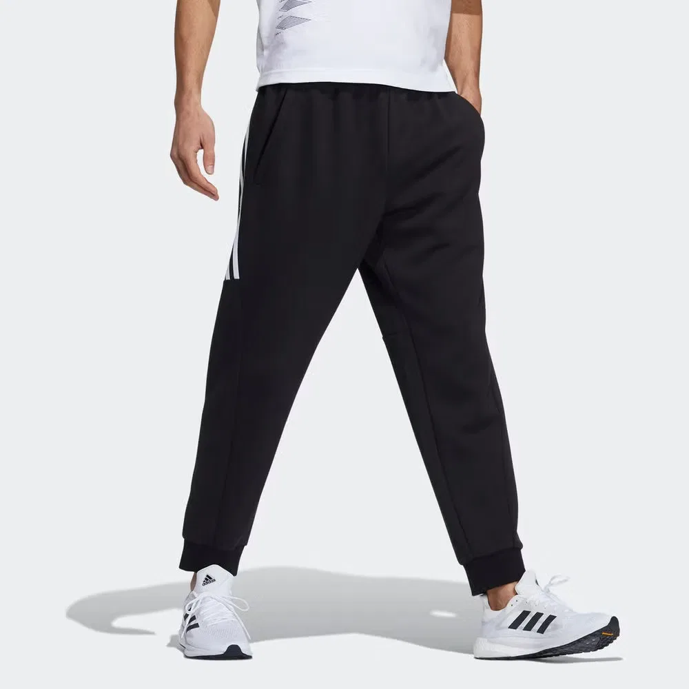 Спортивные длинные штаны с ретро-полосами Adidas, черный — фото 3