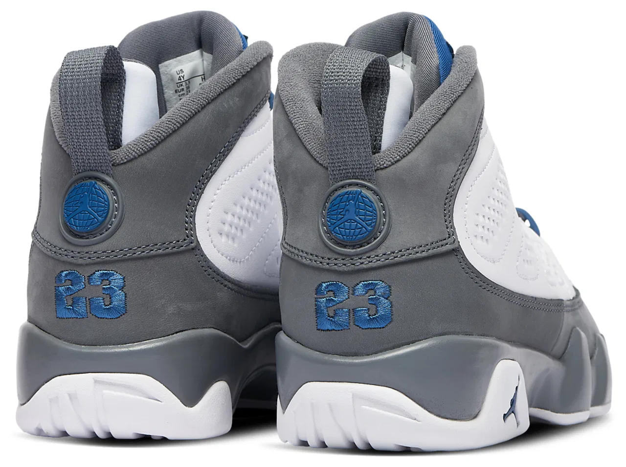 Кроссовки для мальчиков Jordan Retro 9, цвет White/Grey/Blue — фото 3