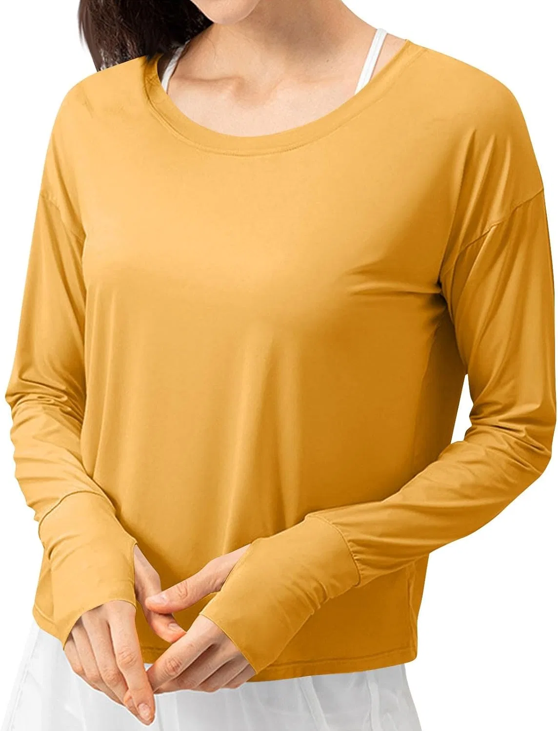 Женская рашгард с защитой UPF 50+ полузастежка-молния, Yellow