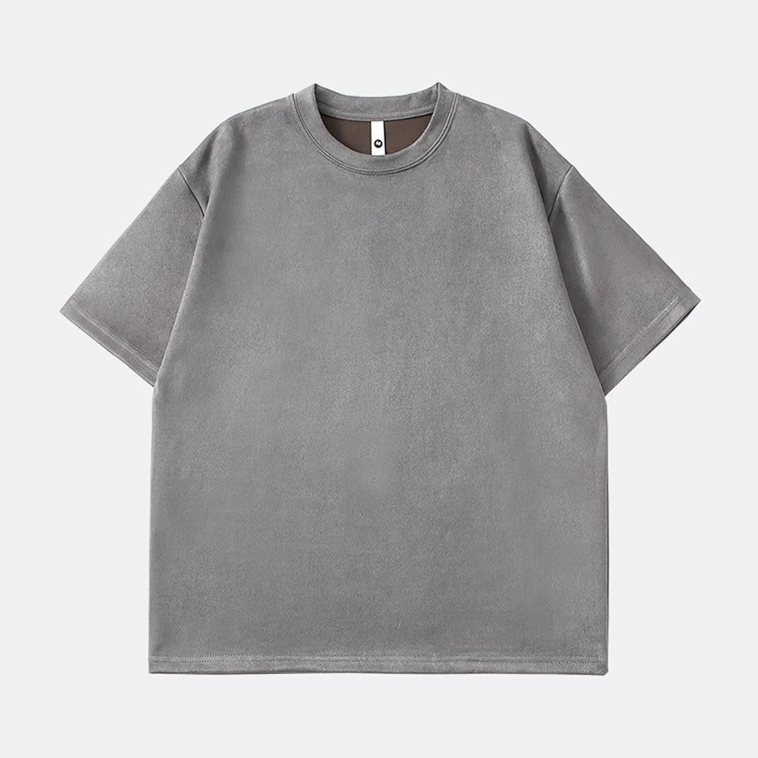 Мужская свободная футболка оверсайз с круглым вырезом, Dark Gray — фото 2