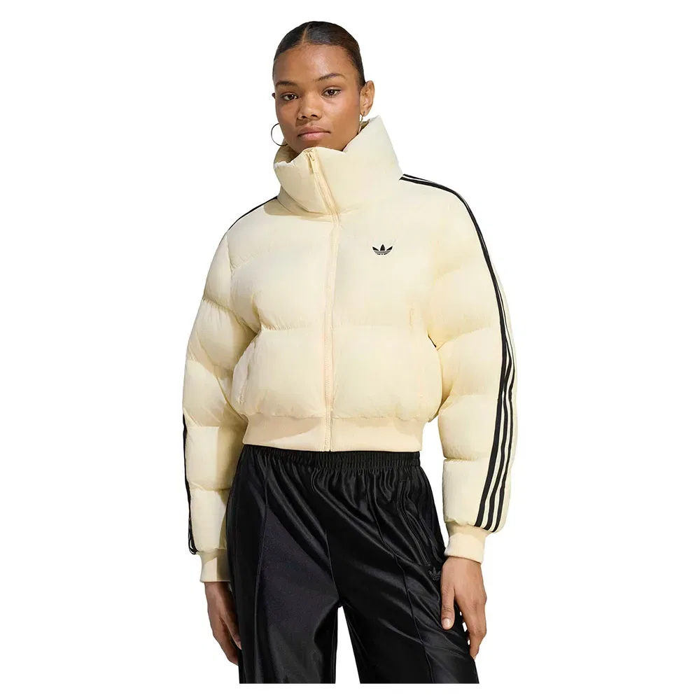 Женская куртка-пуховик укороченная Adicolor от Adidas Originals, Beige