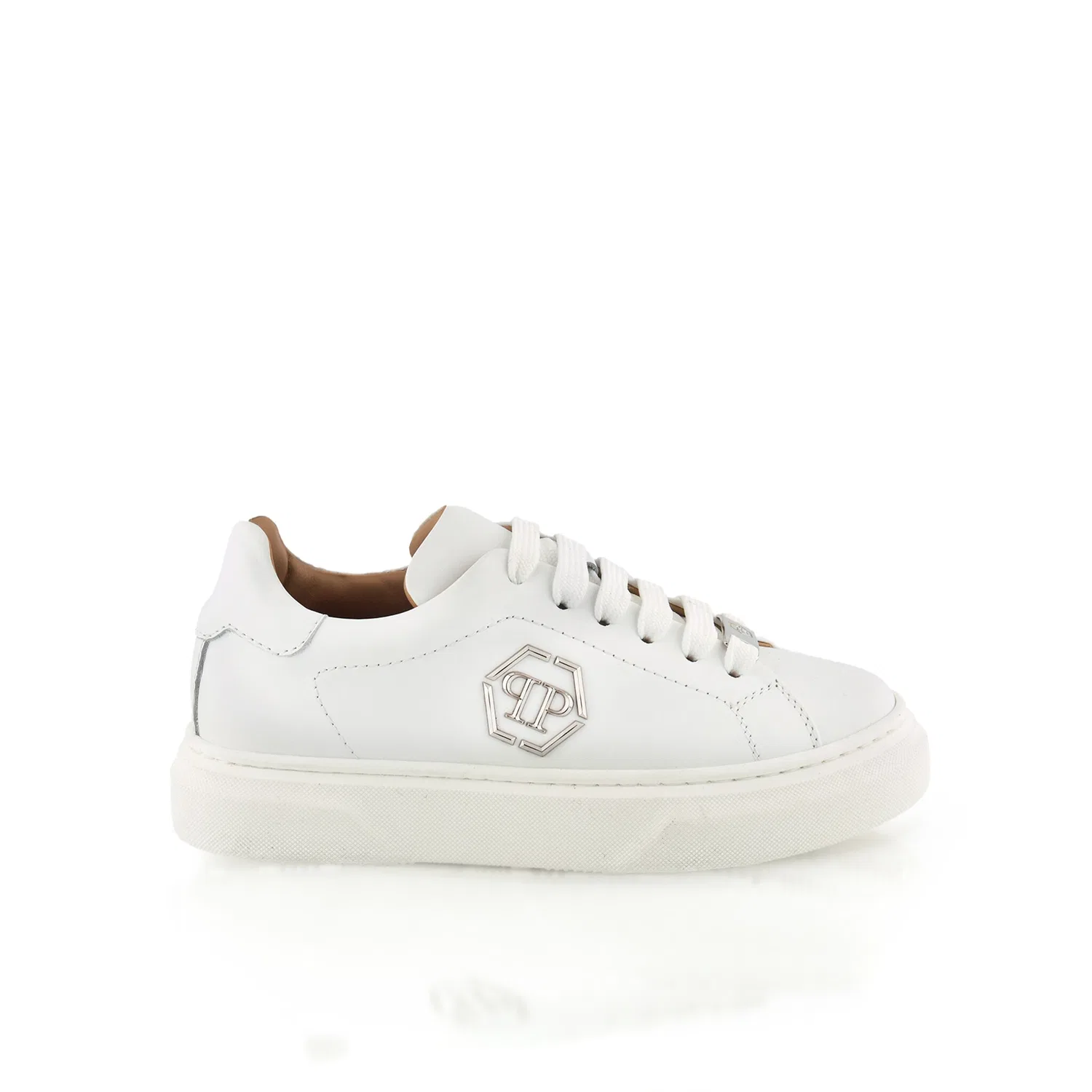 Детские кроссовки с металлическими деталями Original PHILIPP PLEIN, White — фото 3