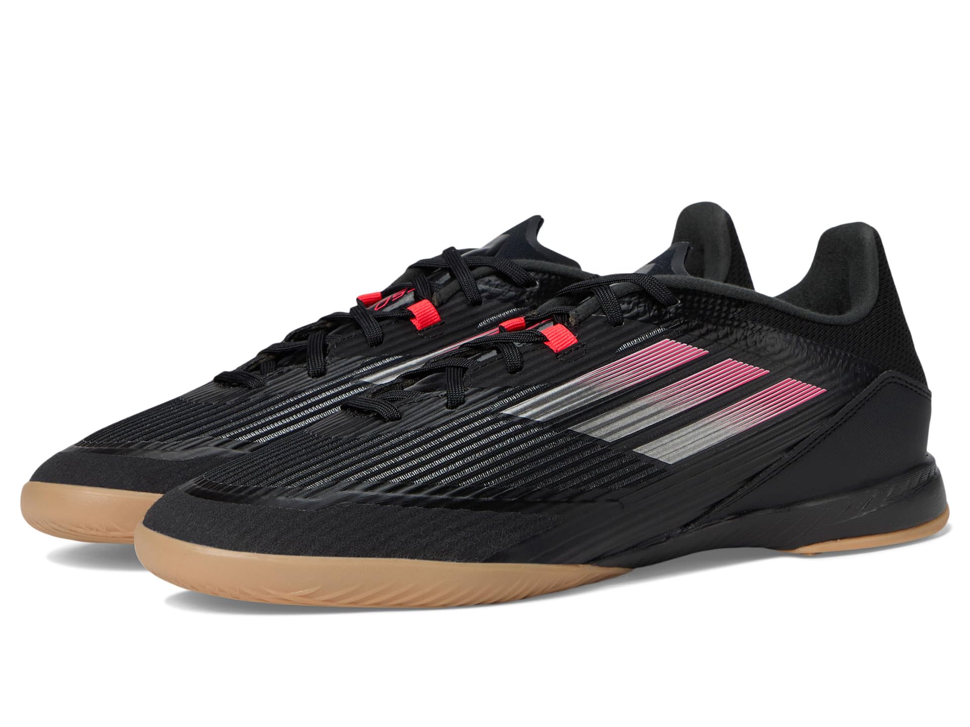 Кроссовки Unisex adidas F50 League Indoor Soccer Cleats, цвет Black/Iron Metallic/Lucid Red