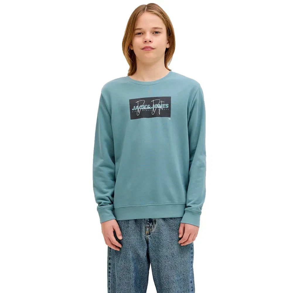 Свитшот с принтом Cole Jack & Jones, синий