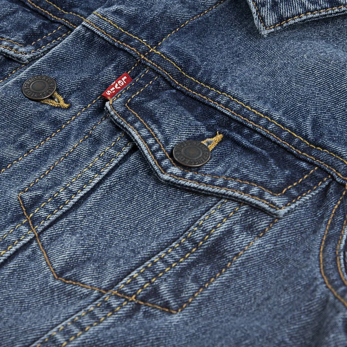 Куртка дальнобойщика с нашивками, для мальчиков 8-20 лет Levi's, Bristol - Blue — фото 4