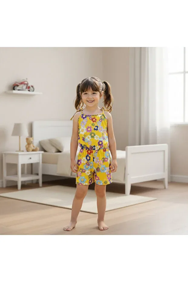 Детский комбинезон-платье с принтом Basics Buufuu, Yellow
