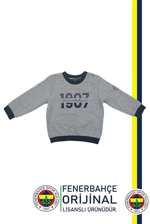 Для мальчиков свитшот с длинным рукавом Fenerbahçe, Gray - Navy Blue — фото 2