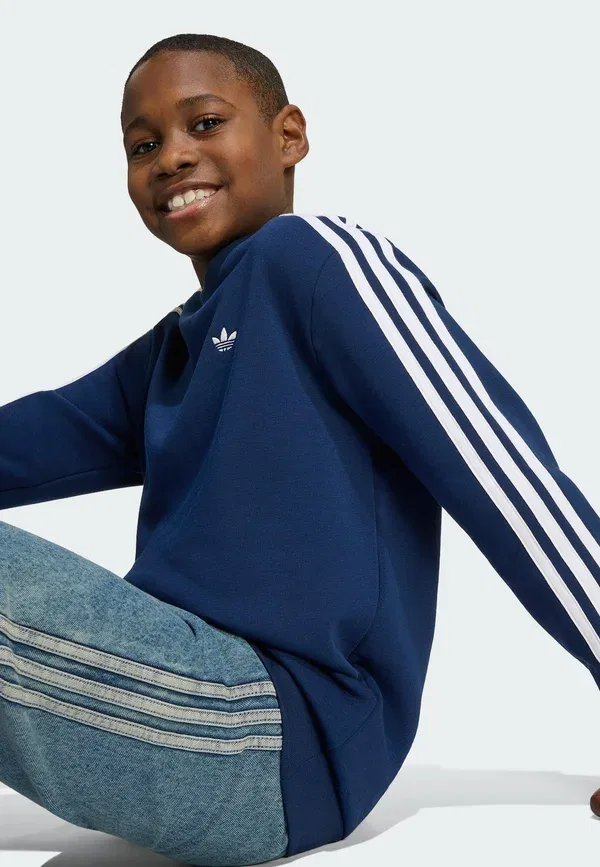Толстовка с тремя полосками Adidas Originals, индиго — фото 4
