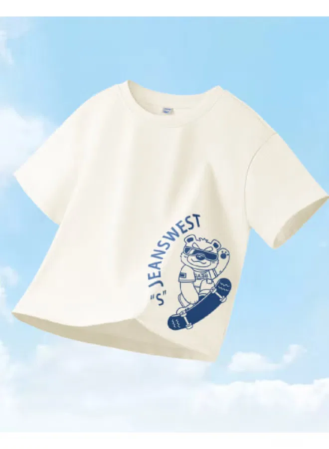Футболка с коротким рукавом хлопковая для мальчиков Jeanswest, абрикосовый