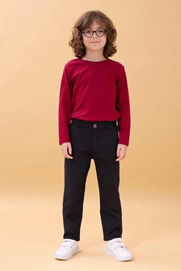 Детские брюки для мальчиков с регулируемой талией Perendi, Navy Blue