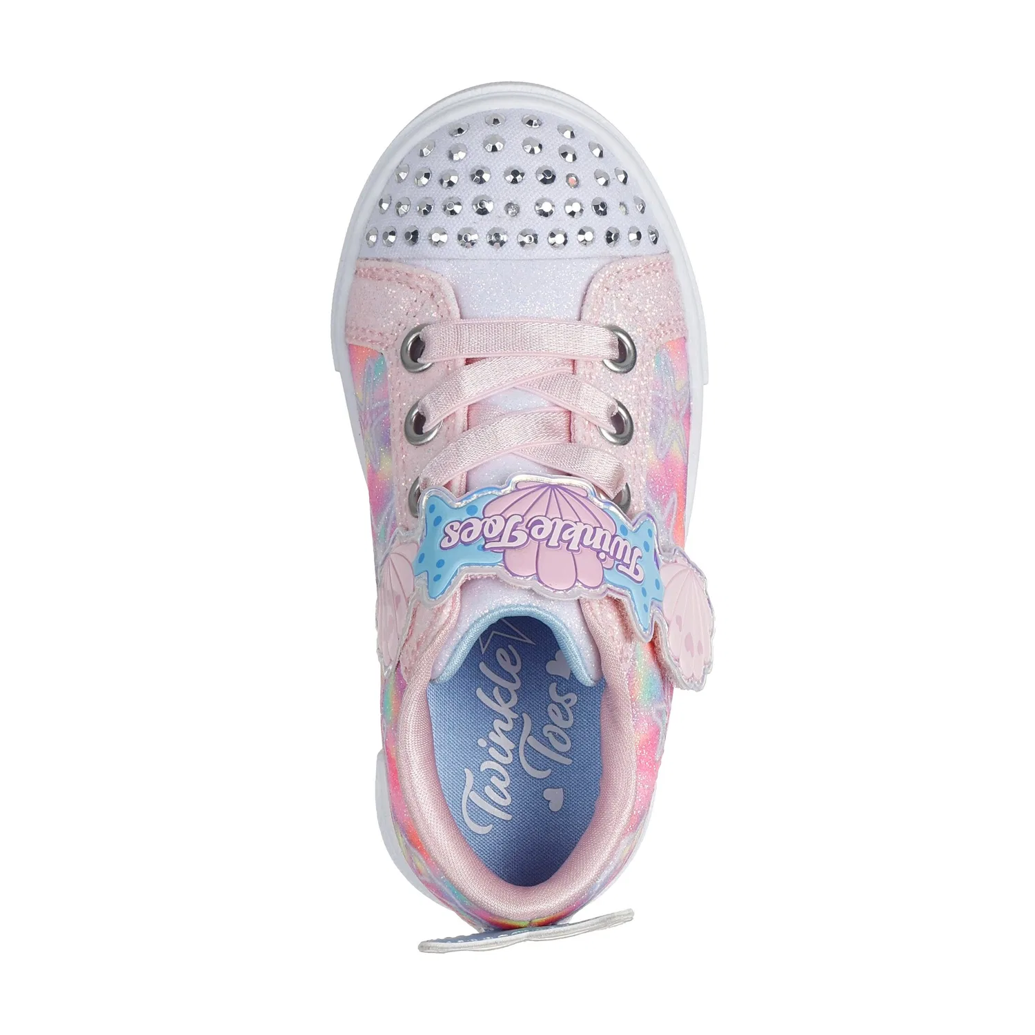 Детские кроссовки с подсветкой Skechers, Light Pink Multi — фото 4