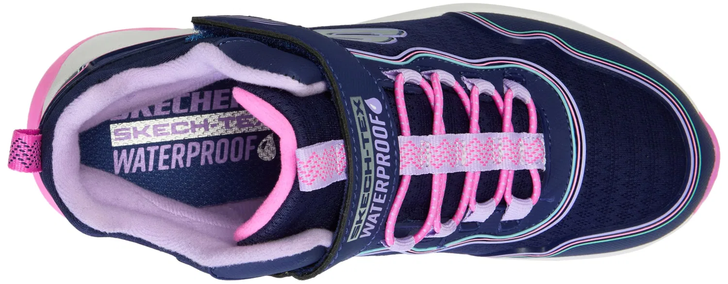 Детские ботинки для девочек водоотталкивающие Storm Blazer Streamline Coast Skechers, Navy Pu Multi Trim — фото 3