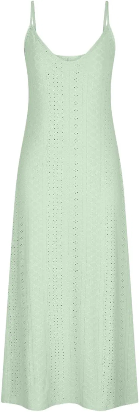 Женское летнее платье-макси с V-образным вырезом, 2a-mint Green — фото 3