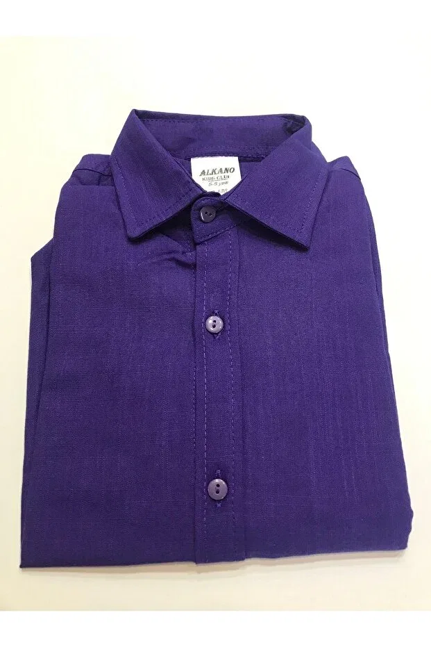 Детская рубашка для мальчиков с длинным рукавом Meralkids, Purple