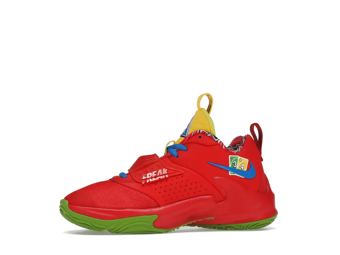 Детские кроссовки для мальчиков с принтом Nike Zoom Freak 3 NRG Nike, Action Red/White/Green Bean/Black — фото 3