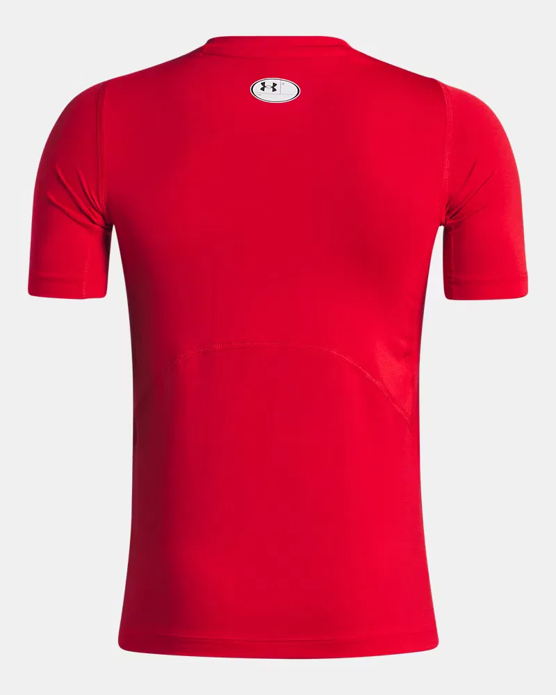 Футболка с коротким рукавом быстросохнущая HeatGear Armour UnderArmour, Red/White — фото 2
