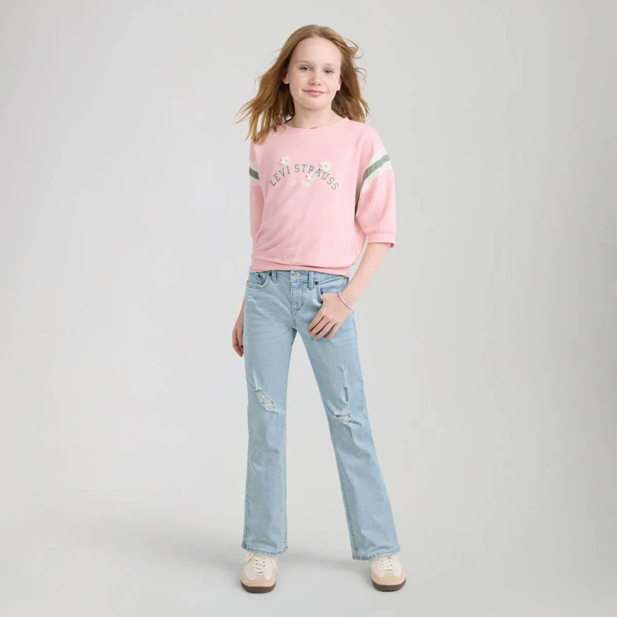 Классические джинсы-клеш для девочек 7-16 лет Levi's, After Glow - Light Wash