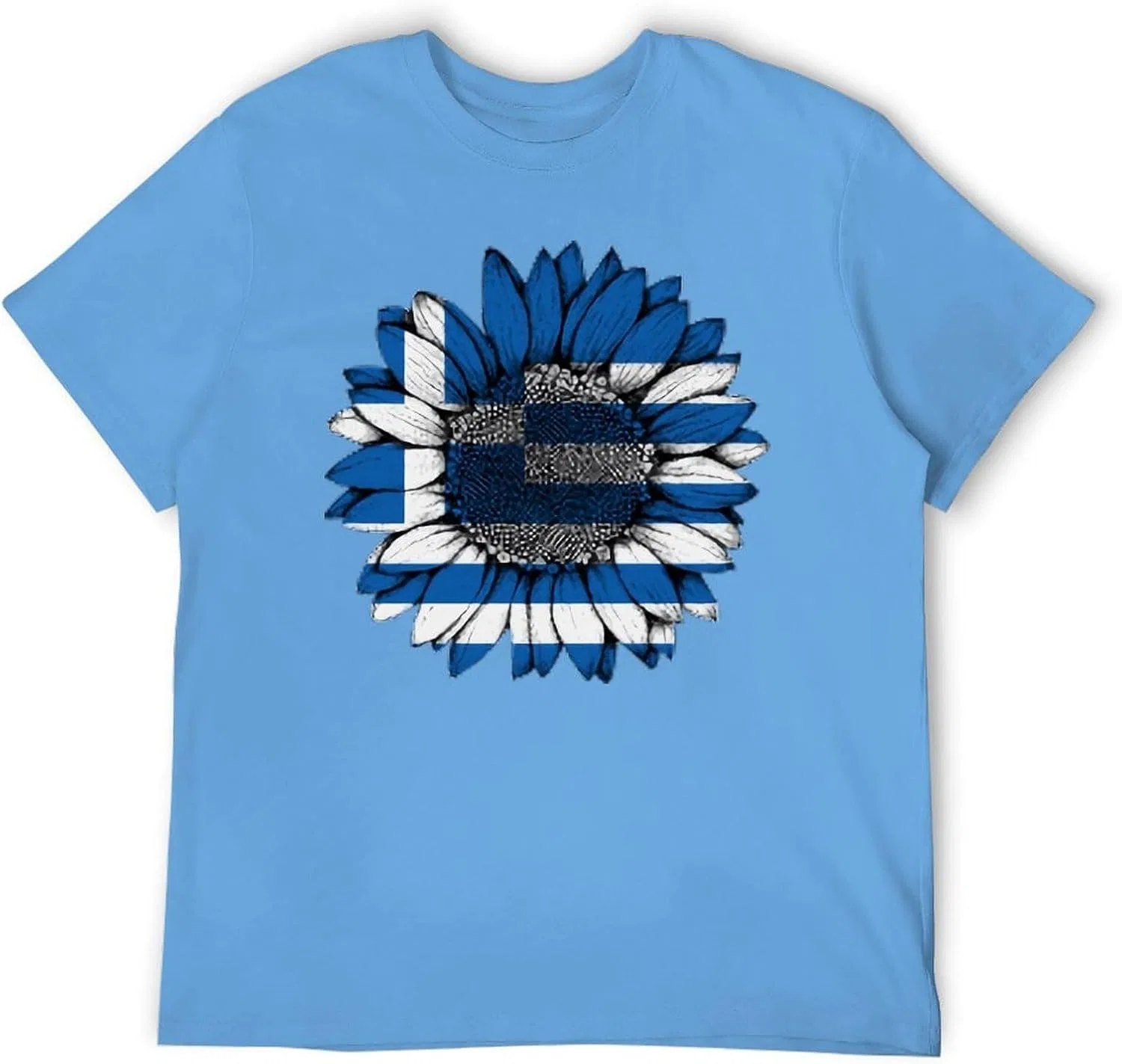 Мужское поло с принтом американского флага, Short Sleeve Polo, Medium Blue-style — фото 2