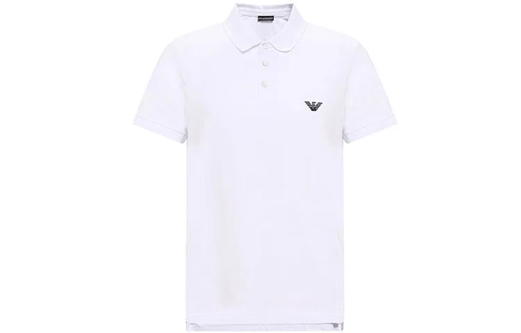 Поло мужское белое, White, EMPORIO ARMANI