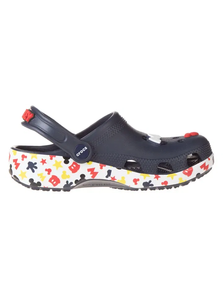 Сабо с принтом Mickey Friends Crocs, темно-синий — фото 2