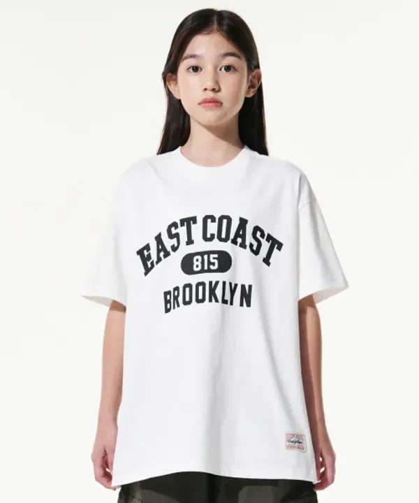 Футболка с коротким рукавом оверсайз Giant Fit Brooklyn, Takeasy Kids, офф-вайт