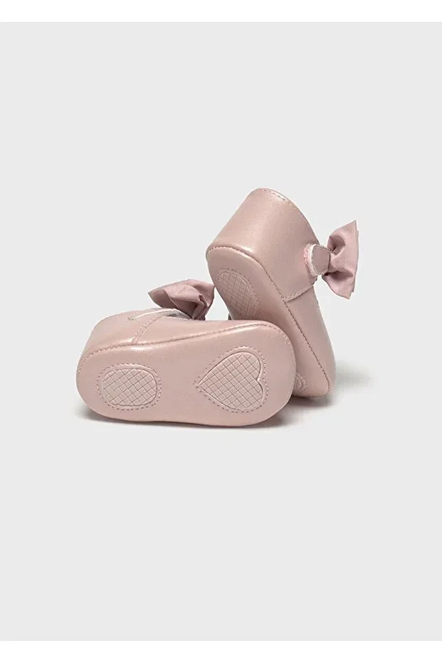 Детские пинетки для девочек с бантом Mayoral, Pink — фото 4