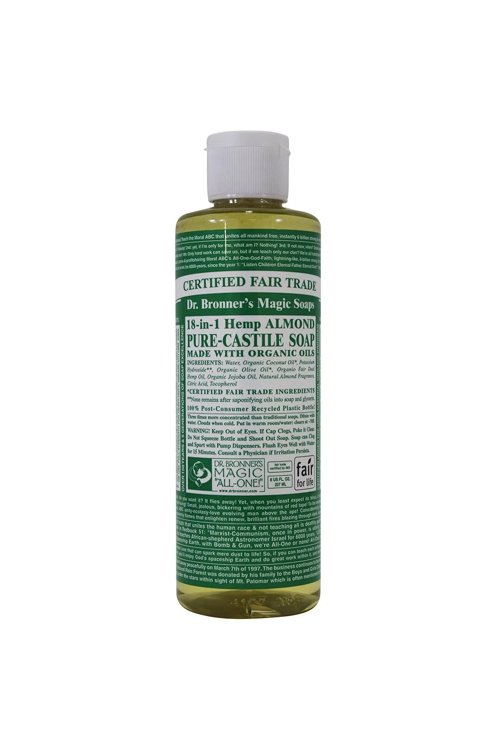 Жидкое кастильское мыло Almond, 2 шт. по 236.59 мл, Dr. Bronner's