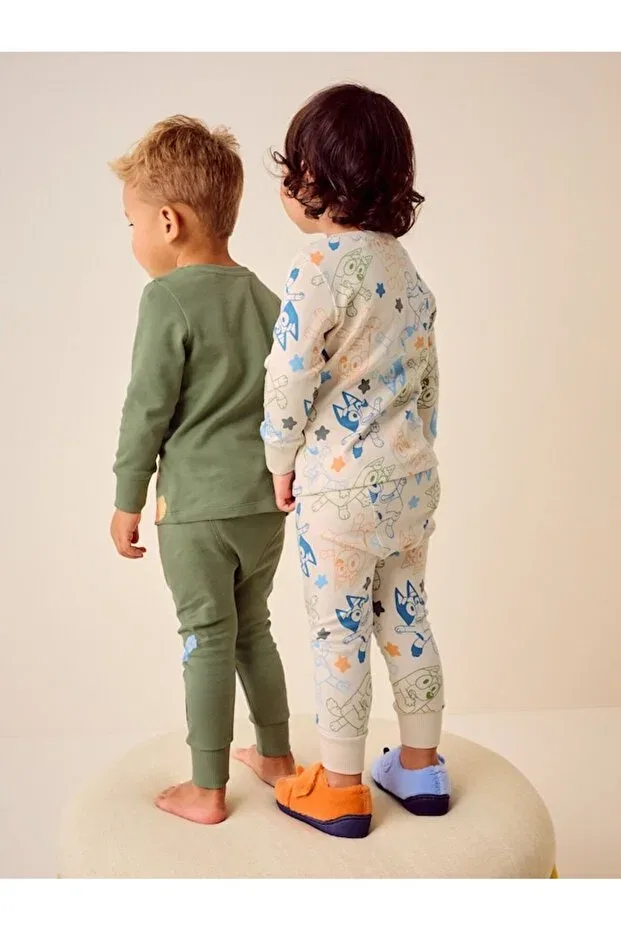 Детская для новорожденных пижама с принтом Next Baby, Khaki — фото 2