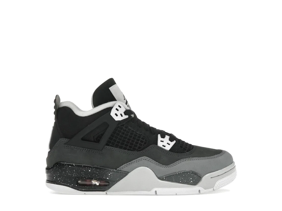 Детские кроссовки Lifestyle с сетчатым верхом Jordan 4 Retro, Black/White/Anthracite/Black/Pure Platinum