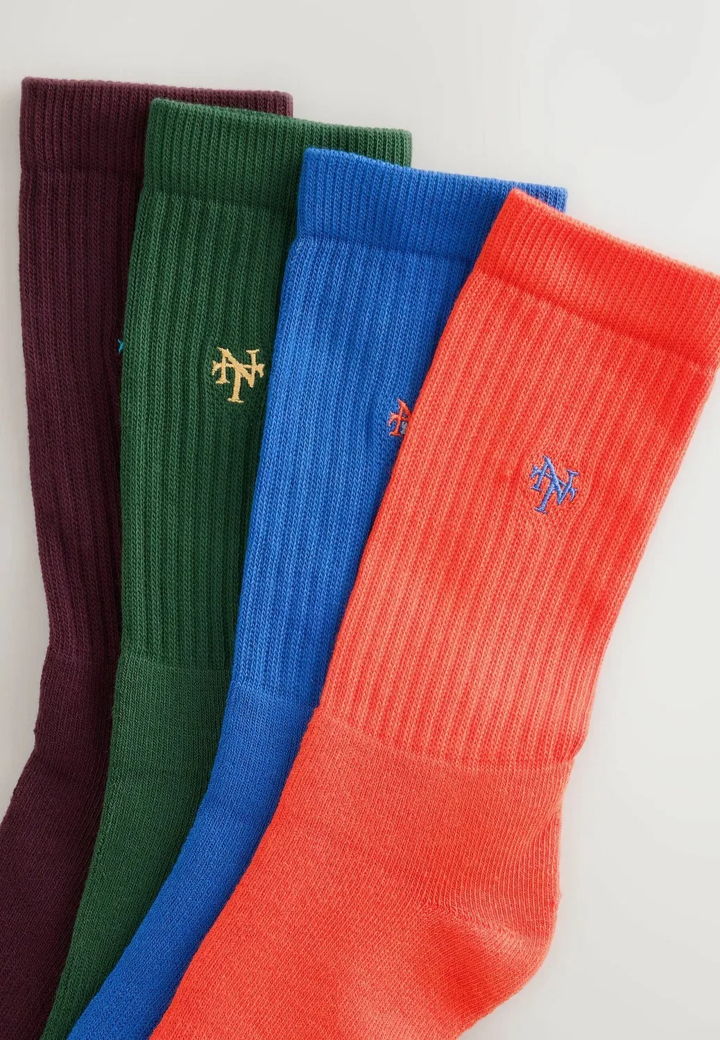 4 пары носков Next, Bright Red Blue Logo — фото 2