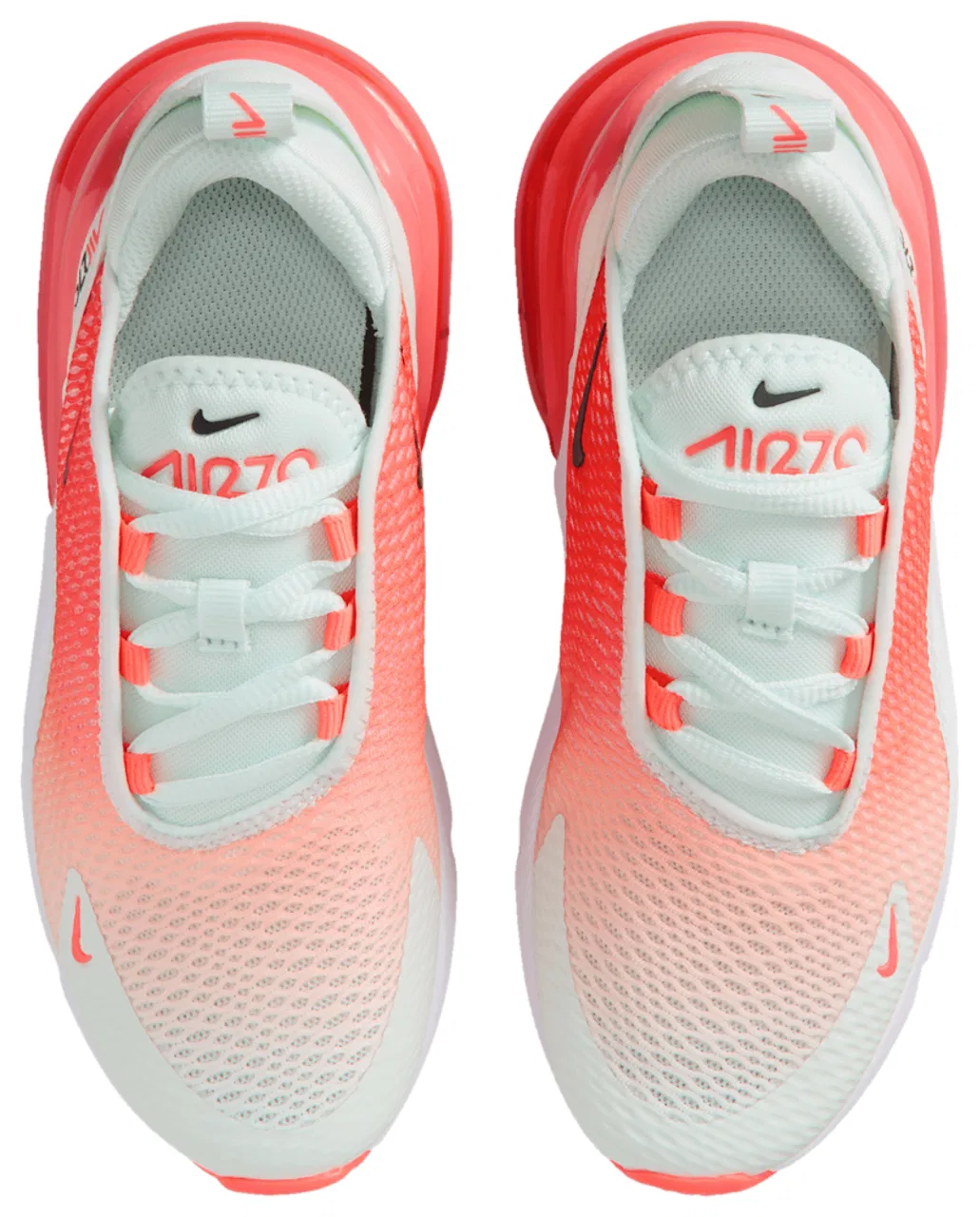 Кроссовки для девочек Air Max 270 Nike, цвет Barely Green/Black/Hot Lava — фото 4