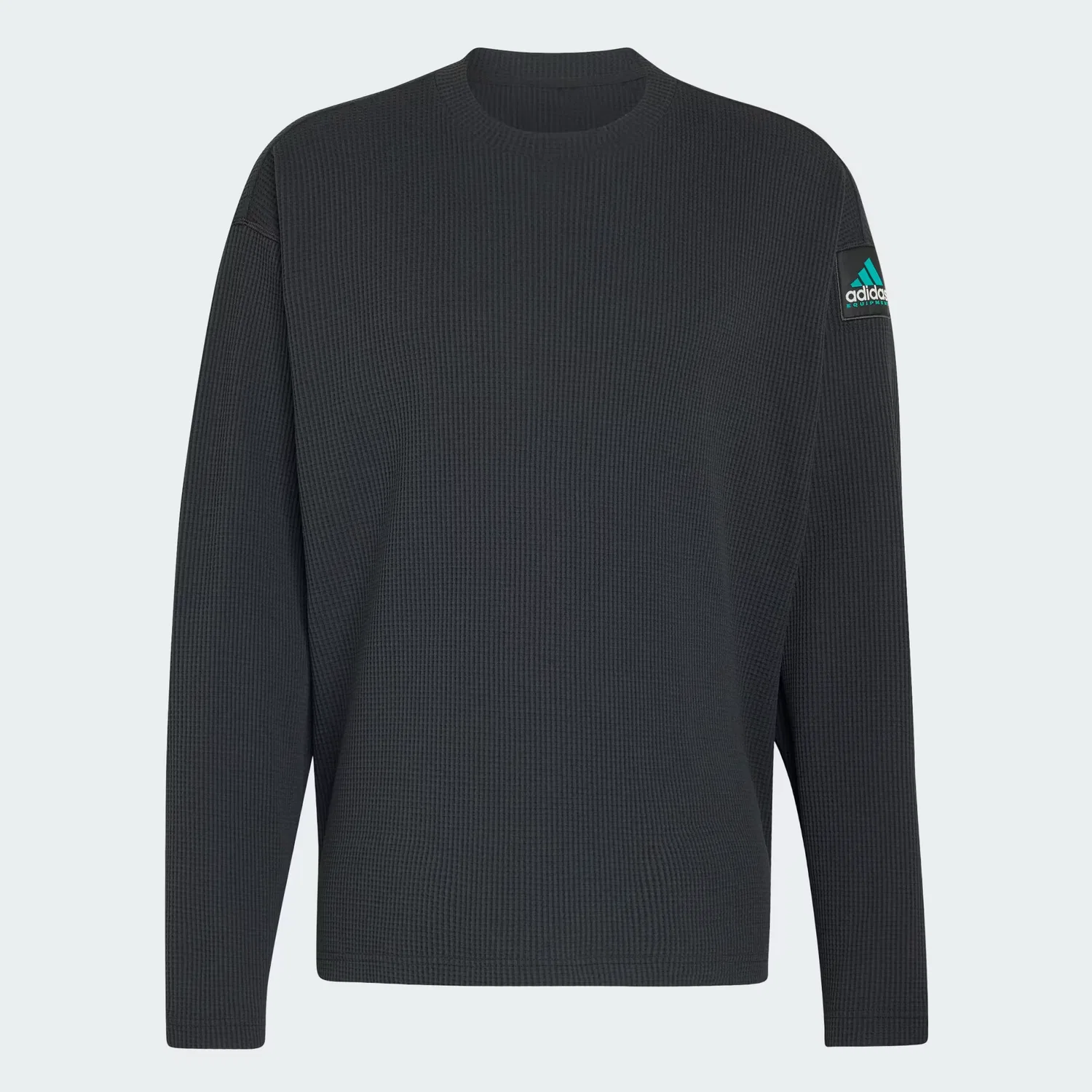 Мужская футболка с длинным рукавом вафельной вязки Equipment Waffle Long Sleeve Tee Adidas Originals, черный — фото 4