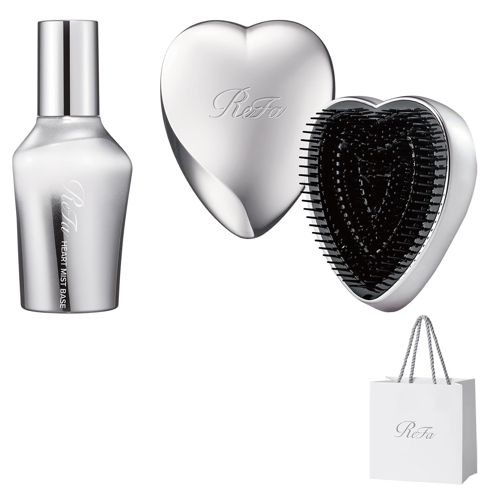 Набор для ухода за волосами ReFa Heart Brush + Heart Mist Base